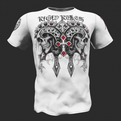 T-Shirt Double Skull - Rigid Rules # RigidRules.com - koszulki, dresy, bluzy, legginsy
